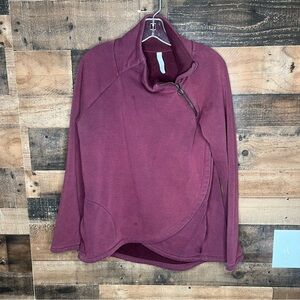 Athleta Sweatshirt Womens M Sweatshirt Purple Cozy Karma Asym Pullover Tunic